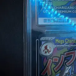 Mega Charizard X EX 023 Mega Evolution Promo Holo Pokemon Card Ace 9 Graded Slab - Image 3