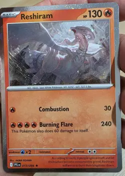 Reshiram (Cosmos Holo) 017/094 Holo Rare Blister Exclusives Pokemon Near Mint - Image 2