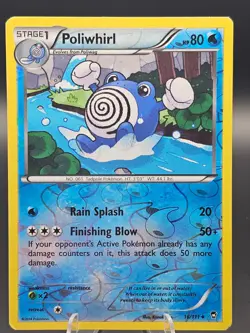 Poliwhirl Reverse Holo 16/111 MP Furious Fist Pokemon Card - Image 1