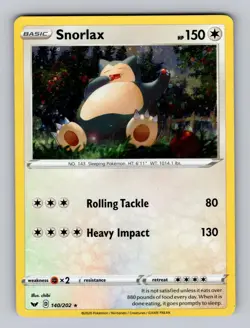 Snorlax (Cosmos Holo) 140/202 Holo Promo Blister Exclusives Pokemon Holo LP - Image 1