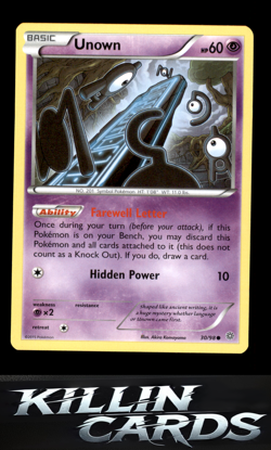 Unown 30/98 Pokemon Common XY - Ancient Origins Card NM - Image 1