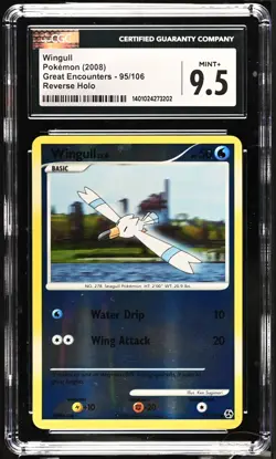 *POP 16* CGC 9.5 Wingull Reverse Holo Great Encounters 95/106 Pokemon 2008 MINT+ - Image 1