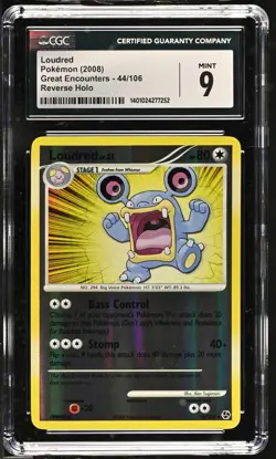 *POP 10* CGC 9 Loudred Reverse Holo Great Encounters 44/106 Pokemon 2008 MINT - Image 1