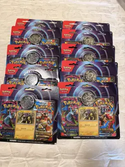 10 Pokemon TCG Mega Evolution Phantasmal Flames 2 Pack Blister Raikou New Sealed - Image 1