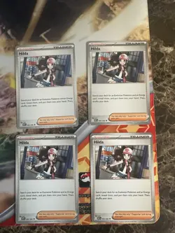4x Hilda 084/086 x4 - White Flare - Pokemon TCG - Playset - Image 1