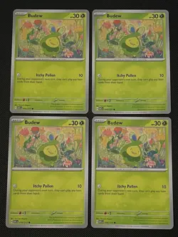 4x Budew 016/217 ME: Ascended Heroes Pokemon Playset x4 NM - Image 1