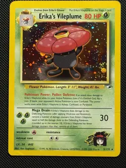 Erika's Vileplume 5/132 Gym Heroes Unlimited Holo Rare Pokemon WOTC 1999 - Image 1