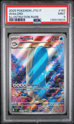 Pokemon Card Italian - Wailord AR #162 - Journey Together - PSA 9 MINT - Image 2