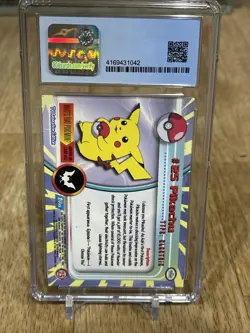 PIKACHU 1999 TOPPS POKEMON T.V. #25 Silver Foil Series 1 CGC 8 First Print - Image 4
