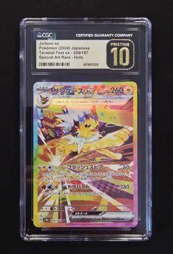 CGC 10 PRISTINE Jolteon SAR 209/187 Terastal Festival Japanese Prismatic Pokemon - Image 1
