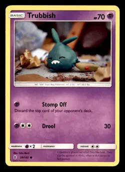 Trubbish 50/145 Common Guardians Rising Pokemon Near Mint Yuka Morii Clay - Image 1