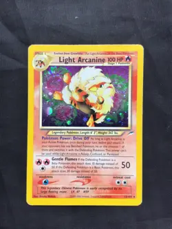 Pokemon Cards: Neo Destiny Rare Holo: Light Arcanine 12/105 - Image 1