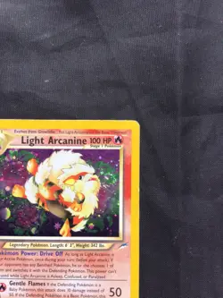 Pokemon Cards: Neo Destiny Rare Holo: Light Arcanine 12/105 - Image 4