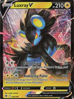 Luxray V 050/189 Holo V Rare Astral Radiance Pokemon Lightly Played - Image 1