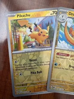 Pokemon Reverse Holo Lot of 4! Pikachu, Mewtwo, Dragonite & Psyduck NM/M - Image 2