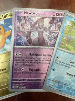 Pokemon Reverse Holo Lot of 4! Pikachu, Mewtwo, Dragonite & Psyduck NM/M - Image 4