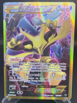 Pokemon Card TCG Alakazam EX Fates Collide 125/124 Full Art Secret Rare Card 💎 - Image 1