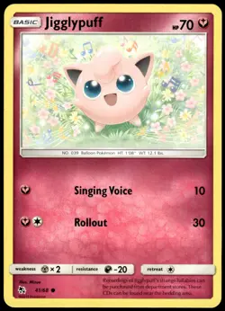 Jigglypuff 41/68 Hidden Fates Common LP Pokemon 2019 - Image 1