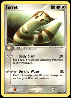 Furret 33/92 Legend Maker Uncommon LP Pokemon 2006 - Image 1