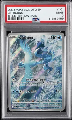 2025 POKEMON JTG EN-JOURNEY TOGETHER ILLUSTRATION RARE #161 ARTICUNO PSA 9 - Image 1