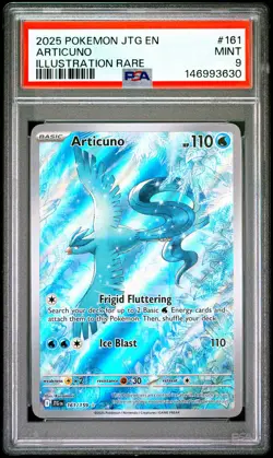 2025 POKEMON JTG EN-JOURNEY TOGETHER ILLUSTRATION RARE #161 ARTICUNO PSA 9 - Image 1
