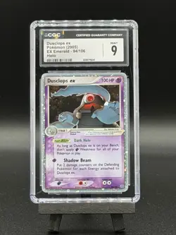 2005 POKEMON DUSCLOPS EX EMERALD #94 HOLO - LOW POP 32 - MINT CGC 9 - Image 1