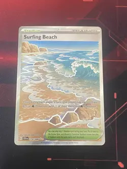 Pokemon TCG: Surfing Beach 114/086 Chaos Rising Holo NM - Image 1