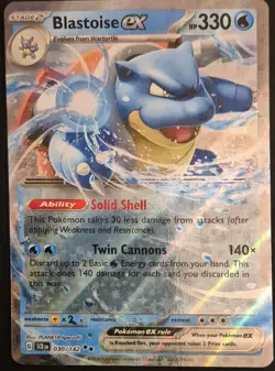 Blastoise ex 30/142 Double Rare Stellar Crown Pokemon Holo Near Mint - Image 2
