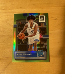2022-23 Donruss Optic JAYLIN WILLIAMS Lime Green Rated Rookie #'d/149 Thunder - Image 1