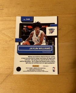 2022-23 Donruss Optic JAYLIN WILLIAMS Lime Green Rated Rookie #'d/149 Thunder - Image 2