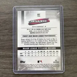 2026 Topps Finest BRYAN WOO #237 RARE Pink Mini Diamond #d /250 - Image 2