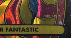 2026 Topps Finest Fantastic Four Mister Fantastic Blacklight (Neon Gold) #’d /50 - Image 3