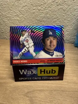 2025 Topps Platinum Anniversary Hideo Nomo Purple Vibrations #’d /250 Dodgers - Image 2
