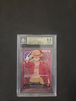 Monkey.D.Luffy ST01-001 Super Pre-Release 2022 One Piece Straw Hat Crew BGS 9.5 - Image 1