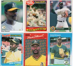 DAVE STEWART Lot of 25+ Different Premium Baseball Cards Oakland A's Athletics - Image 3