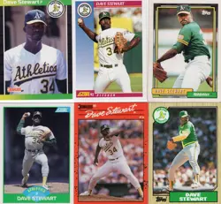 DAVE STEWART Lot of 25+ Different Premium Baseball Cards Oakland A's Athletics - Image 4