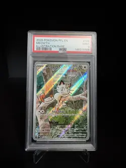 PSA 9 MINT Pokemon Meowth Phantasmal Flames Illustration Rare 106/094 - Image 1