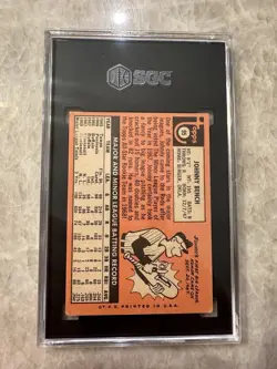 1969 Topps - Johnny Bench #95 Cincinnati Reds MLB Baseball Card SGC 4 VG-EX Card - Image 4