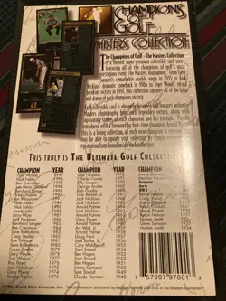 1997 Champions of Golf The Masters Collection Sealed Box Tiger Woods RC - Image 2