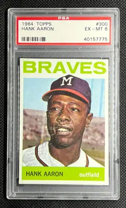 1964 Topps Hank Aaron #300 EX-MT PSA 6 - Image 1