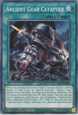 Yugioh Ancient Gear Catapult LDS1-EN089 Common 1st Edition NM - Image 1