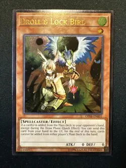 Yugioh! OP08-EN001 Droll & Lock Bird NM - Image 1