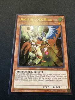 Yugioh! OP08-EN001 Droll & Lock Bird NM - Image 2
