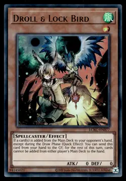 DROLL & LOCK BIRD - LCKC-EN077 Ultra Rare Legendary Collection Kaiba Yu-Gi-Oh NM - Image 1