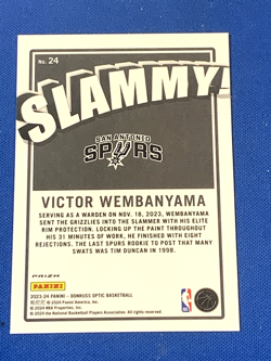 Victor Wembanyama (RC), 2023 Panini Optic Slammy (Case Hit), Card#24 - Image 2