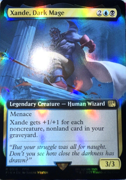 Xande, Dark Mage (Extended Art) Final Fantasy Foil RARE MtG TCG Card # 0516 - Image 1