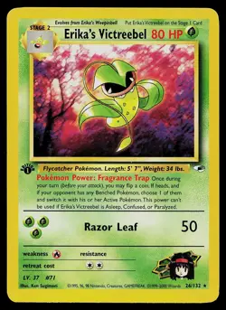 Pokemon Card - Erika's Victreebel Gym Heroes 26/132 1st Edition Rare - Image 1