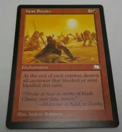 Magic the Gathering HEAT STROKE WEATHERLIGHT MTG Trading Card 1997 #24 - Image 1