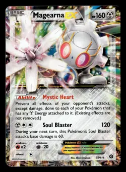 Magearna EX 75/114 EX Rare Holo Steam Siege Pokemon Card - Image 2