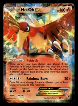 Ho-Oh EX 22/124 EX Rare Holo Dragons Exalted Pokemon Card - Image 2